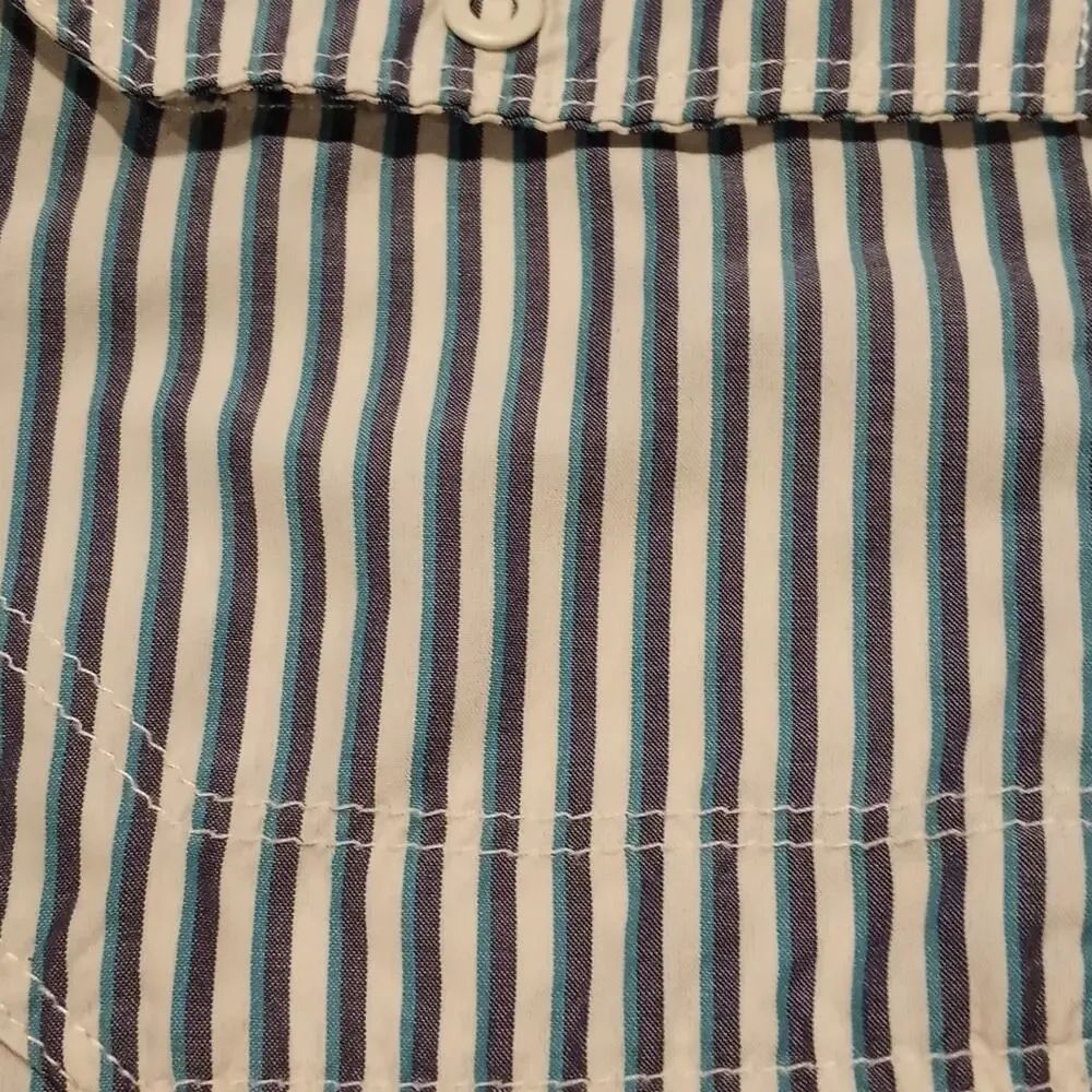 The North Face Outdoor Camp Snap Men's Striped Short Sleeved Shirt Size XL